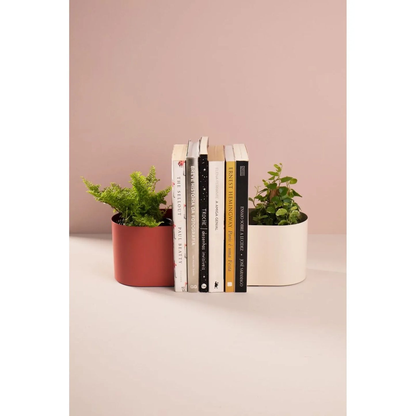 terracotta cachepot book holder